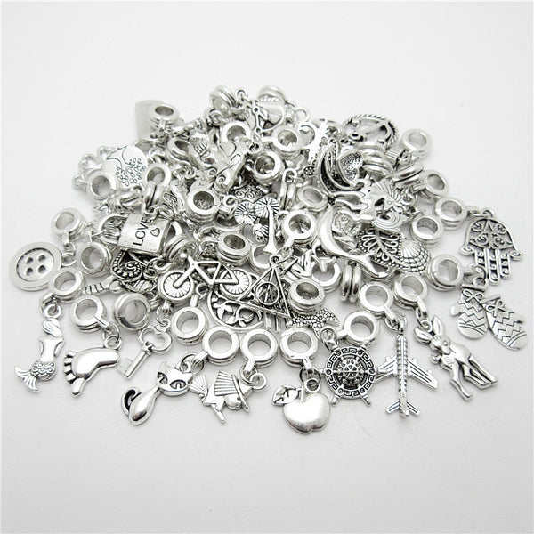 Silvery Loose Beads