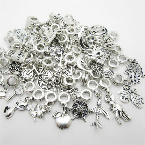 Silvery Loose Beads